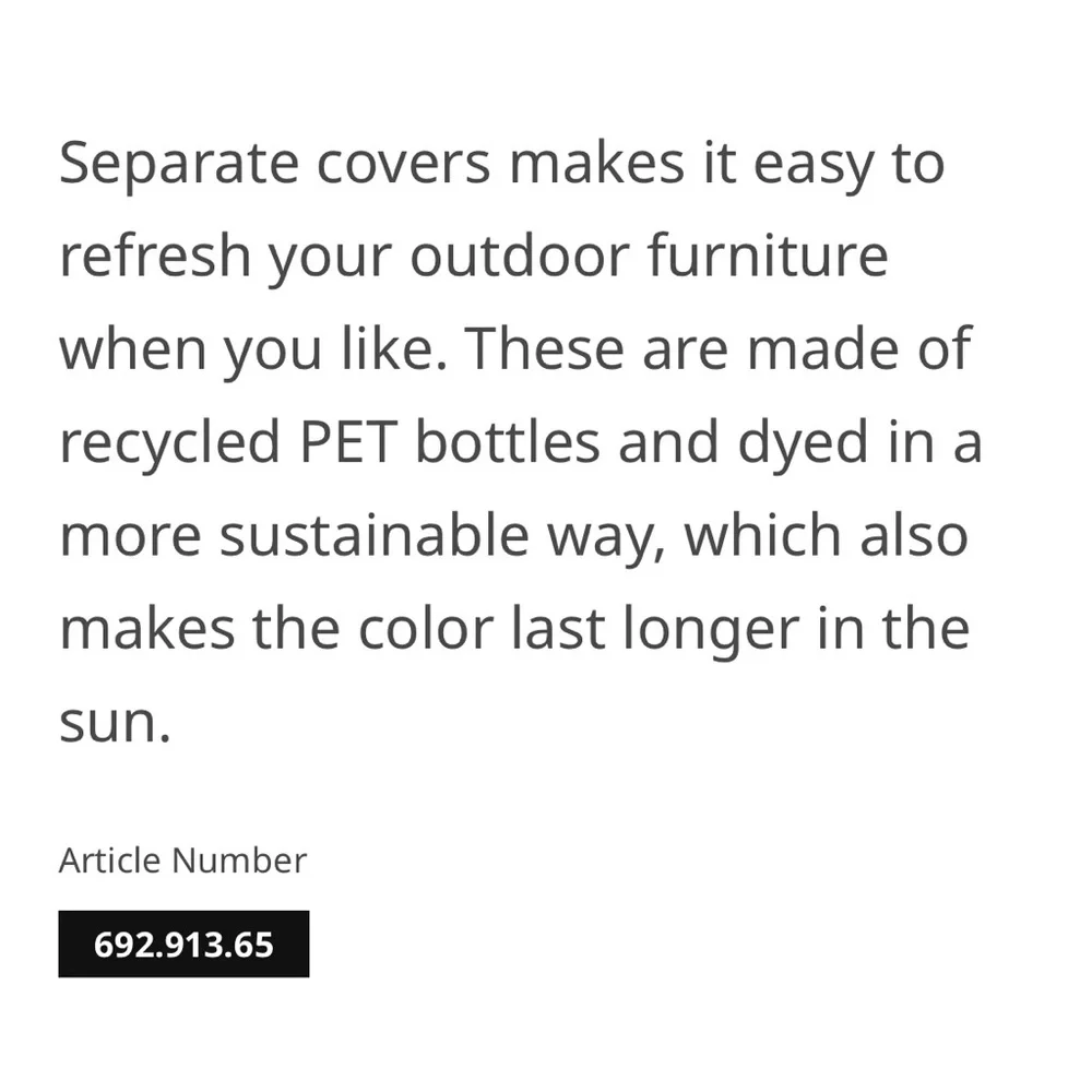 IKEA Outdoor Chair Pad Cushion